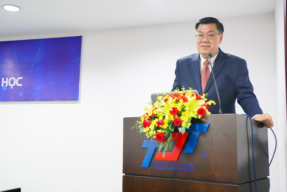 Prof. Nguyen Van Tuan, Chair of the seminar delivering his opening speech