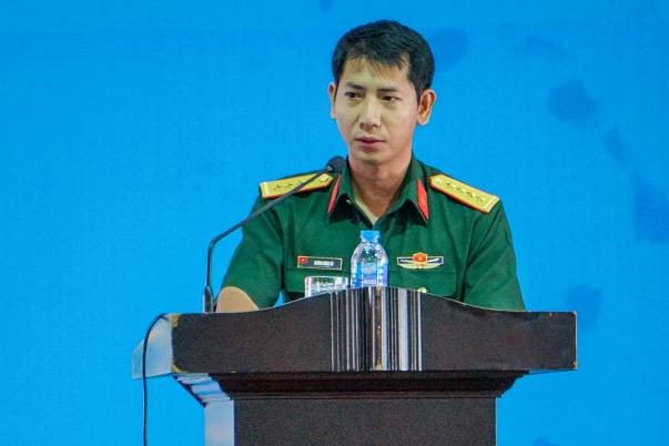 Đại úy Huỳnh Minh Tú, Trợ lý dân quân tự vệ Bộ tư lệnh TPHCM công bố quyết định thành lập BCHQS TDTU