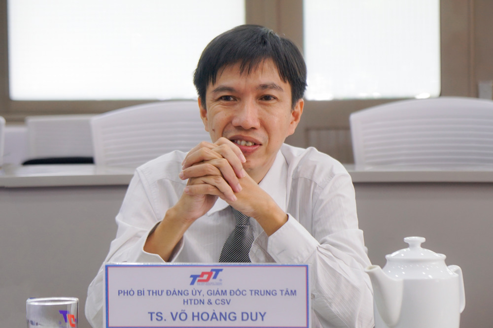 TS. Võ Hoàng Duy, Giám đốc Trung tâm hợp tác doanh nghiệp và cựu sinh viên TDTU  