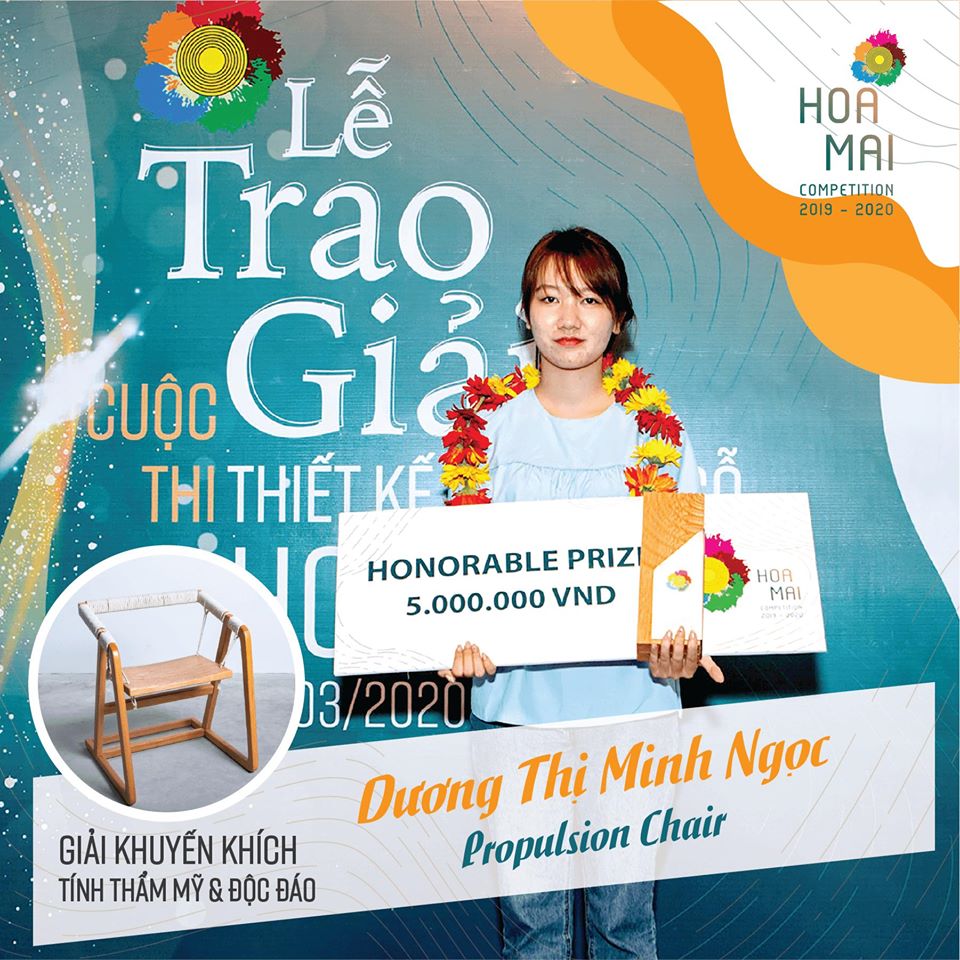 Sinh viên Dương Thị Minh Ngọc, Giải khuyến khích Bảng triển vọng với tác phẩm "Propulsion Chair"