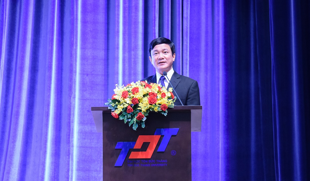 Prof. Le Vinh Danh, President of TDTU delivering the opening speech