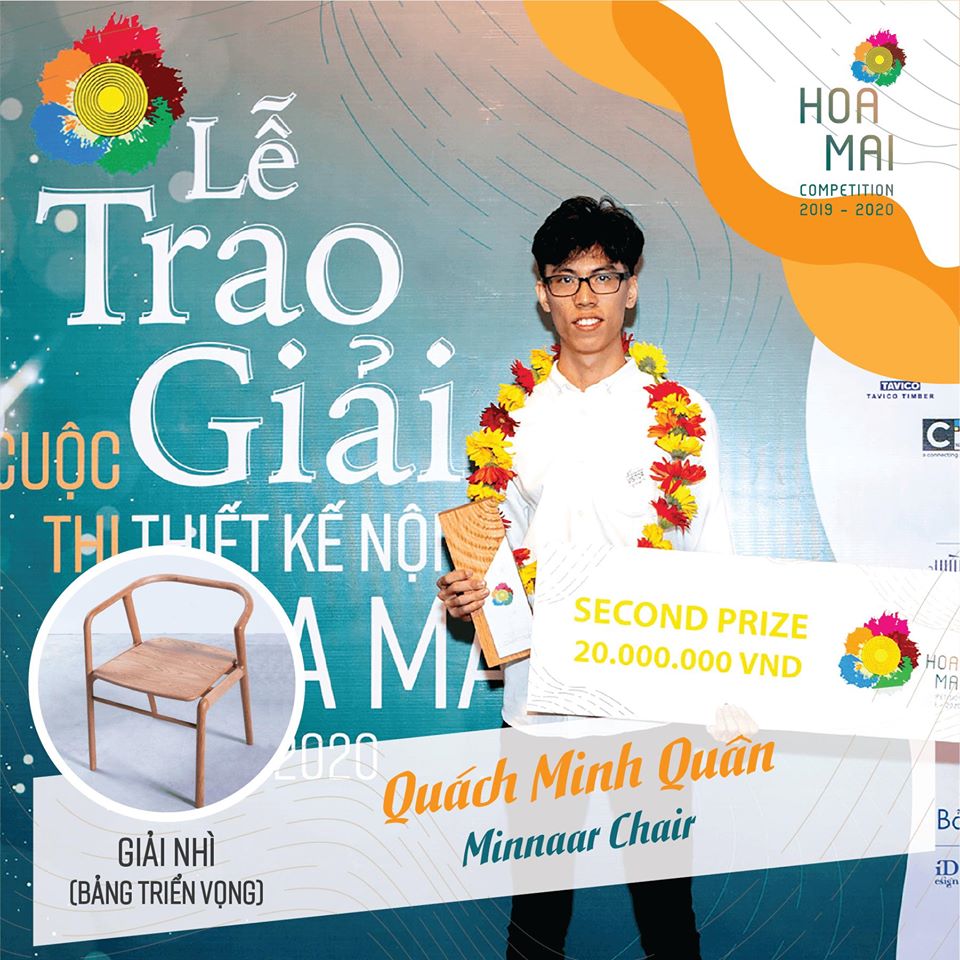 Sinh viên Quách Minh Quân, Giải nhì Bảng triển vọng với tác phẩm "Minnaar Chair"