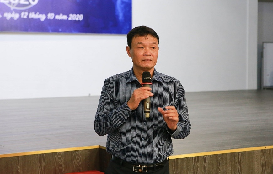 ThS. Nguyễn Đức Hiếu, Giám đốc Ký túc xá phát biểu tại buổi tập huấn  