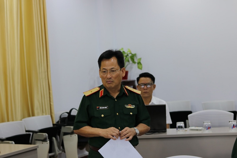 Thiếu tướng Lương Quang Cương đánh giá rất cao công tác tổ chức GDQP-AN của TDTU