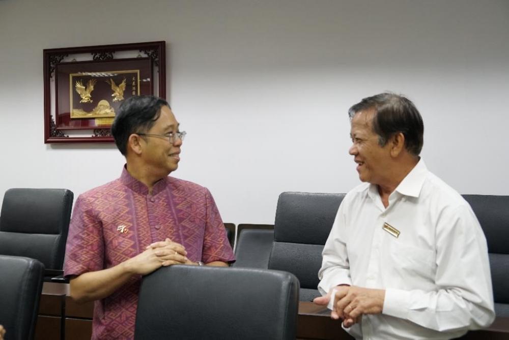 PGS. TS Nguyễn Văn Huệ cho biết lưu học sinh Thái tại TDTU học tập và rèn luyện rất tốt