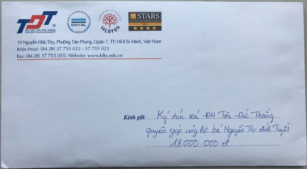 Số tiền quyên góp được 18.000.000đ