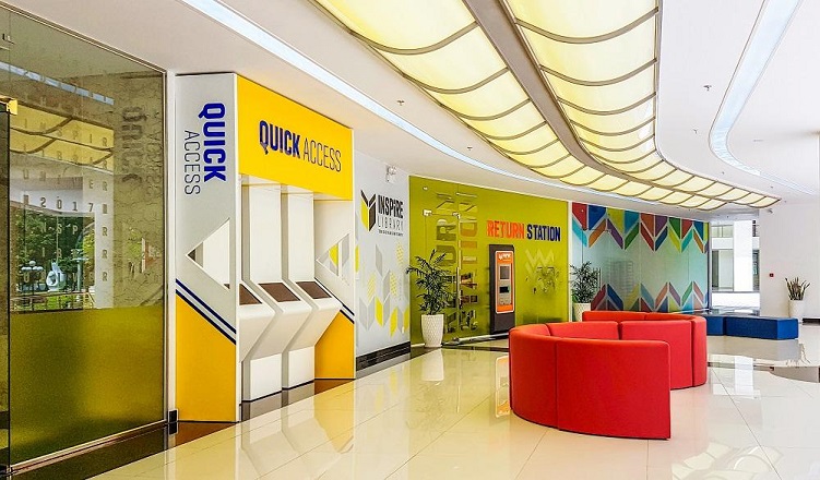 Trạm trả sách tự động tại Thư viện - một trong những công trình phục vụ người học tại TDTU.