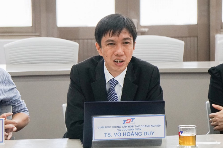 TS. Võ Hoàng Duy phát biểu tại buổi lễ