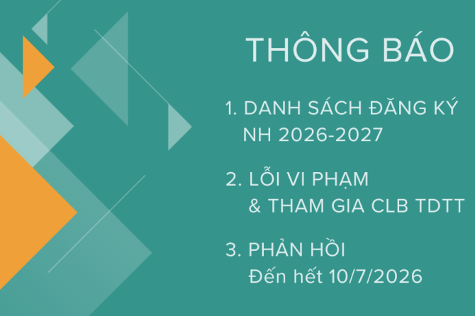 Thông báo phản hồi danh sách đăng ký và lỗi vi phạm